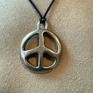 Robert Lee Morris Rare Vintage Sterling Silver Peace Sign Pendant